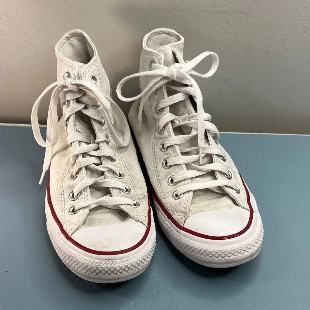 Converse White Textile Unisex Sneakers M6.5W8.5